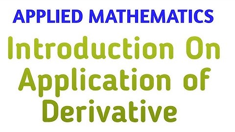 LEC 01/APPLICATION OF DERIVATIVE/APPLIED MATHEMATICS/MSBTE/DIPLOMA/FIRST YEAR SEM 02