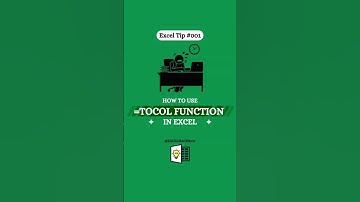 Excel में TOCOL फ़ंक्शन का उपयोग कैसे करें | #excel #tips #computer #shorts #video ...