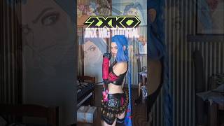 tutorial rapido da wig da jinx 2xko 💙 #jinx#tutorial#wigstyling#2xko#cosplay#arcane