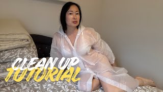 4K Raincoat Try-On Clean Up Tutorial Haul - Asian Viola