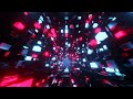 Free 4K Animation. Futuristic tunnel with red and blue lights.