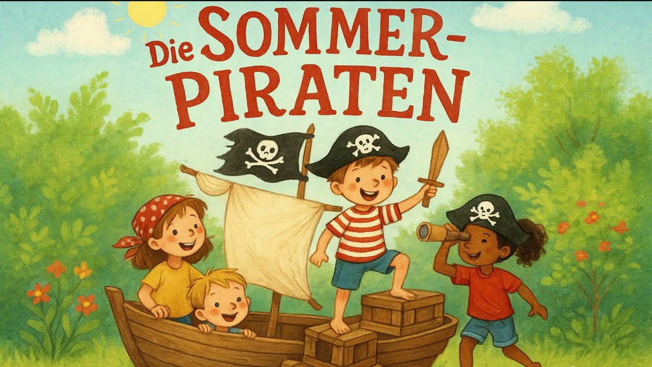 Die Sommer-Piraten 🏴‍☠️☀️ Ein Kinderlied über Abenteuer im Garten – Fröhlich & Bunt