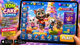 Talking Tom Cake Tower - Gameplay Walkthrough - New Update Review (iOS/Android) Played on iPad screenshot 3