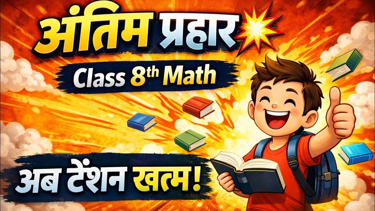 Class 8th Maths Final Revision 2026 | Antim Prahar | Board / Question Paper Solution | Now tensio...
