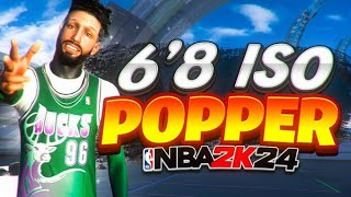 NEW AFTERPATCH 6’8 ISO POPPER BUILD IS DOMINATING NBA 2K24 OVERPOWERED BUILD Best Build 2k24