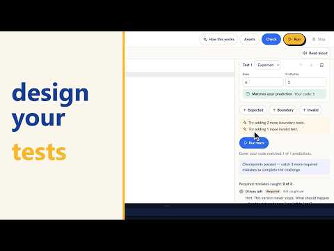 How a testing table works: design Python tests and catch faulty code