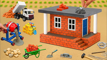 DIY Mini Tractor Builds a Strong Brick and Concrete House After Thief Damage | Science Project
