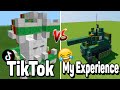 TikTok Videos VS My Experience 4 (Minecraft Edition/Minecraft)