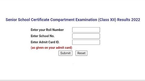 CBSE Announces Class 12 Compartment Result 2022 I CBSE Class 12 Compartment Result Out 2022