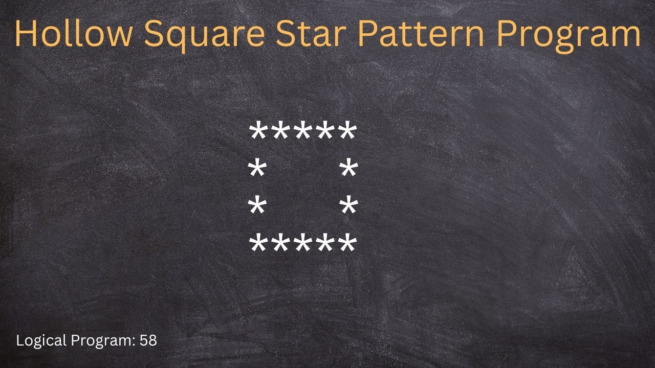 Star Pattern program Hollow Square, hollow rectangle using java ...