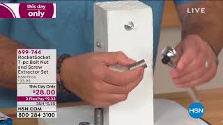 RocketSocket 7piece Bolt, Nut and Screw Extractor Set