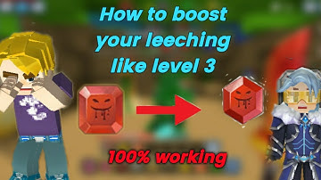 How to boost your leeching like level 3 in bedwars (Blockman go)  Subscribe pls