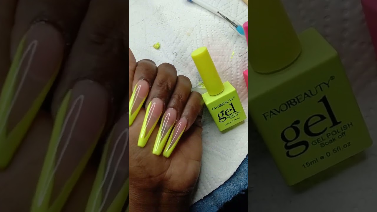 SWEET LIME LONG FRENCH TIPS #nails