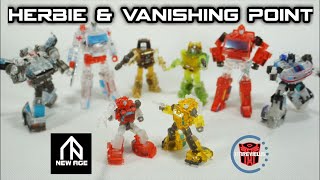 Newage 25T & 26T Transparent Herbie & Vanishing Point (AKA Bumblebee & Cliffjumper)   Autobot Crew