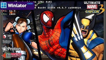 ULTIMATE MARVEL VS. CAPCOM 3 on Android | Winlator CMod v13.1 | Snapdragon 680 | 4gb ram