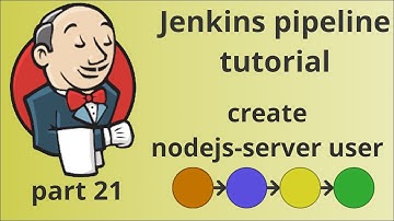 Create Jenkins pipeline, part 21 | Create nodejs-server user | tutorial