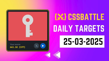 CSS Battle Daily Target Solution | March 25, 2025 | HTML CSS