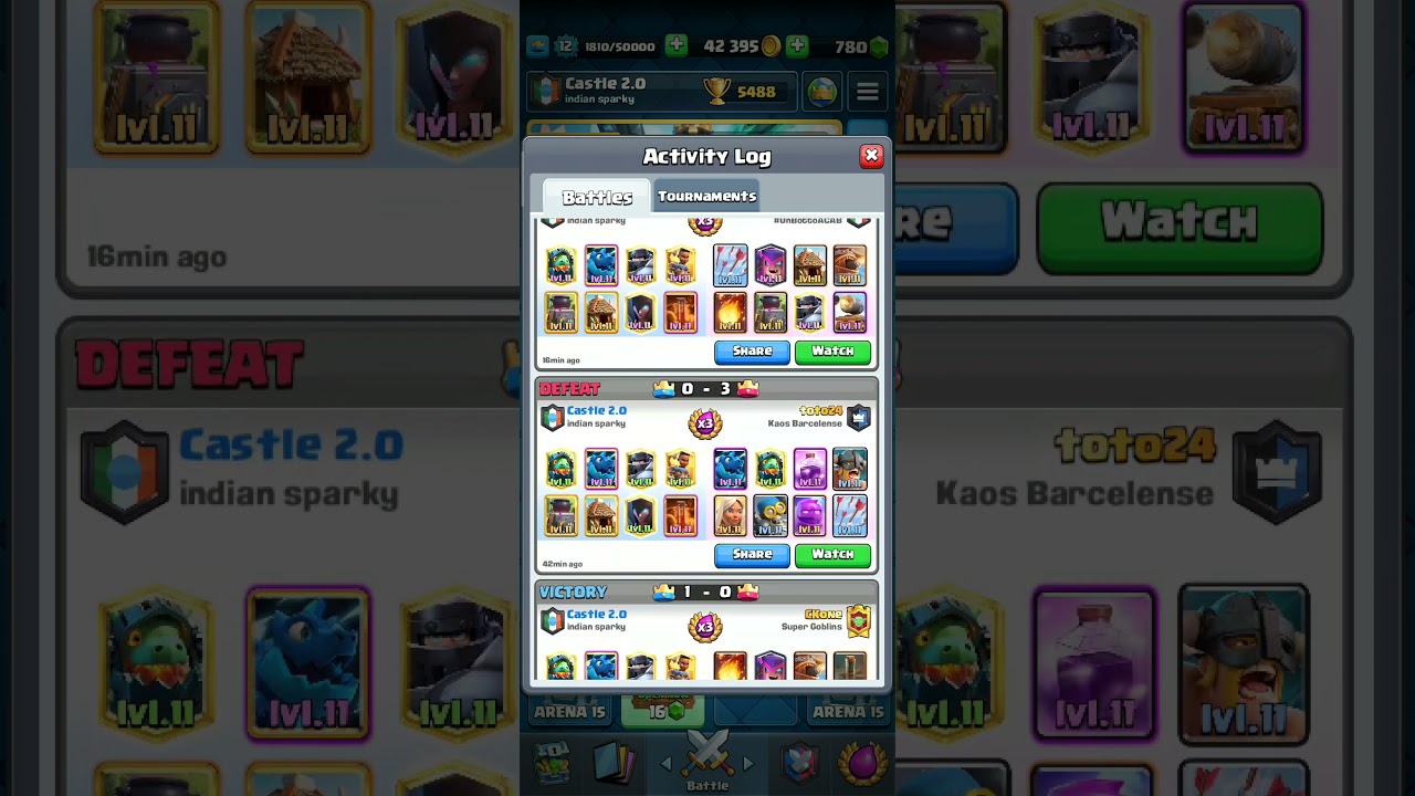 hut spammer deck beats the triple elixir challenge only 2 loses