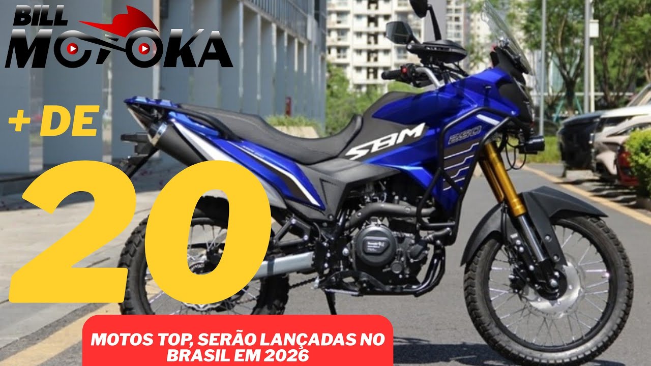 Mais de 20 motos serão lançadas no BRASIL em 2026, veja quais, nesse ano incrível do motociclismo.