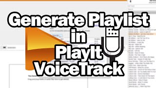 "Generate Playlist in PlayIt VoiceTrack" by PlayIt Software screenshot 2