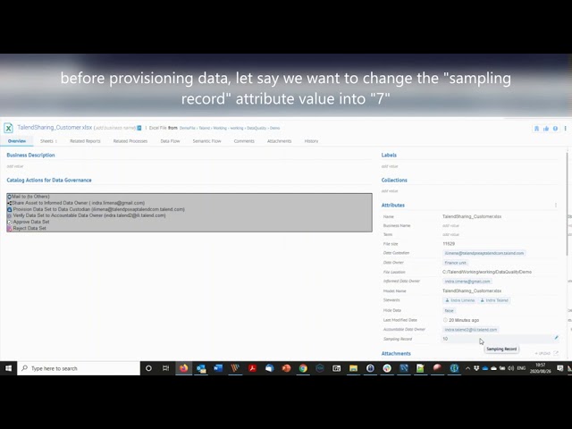 Talend Data Provisioning/Sharing usecase for Various Dataset