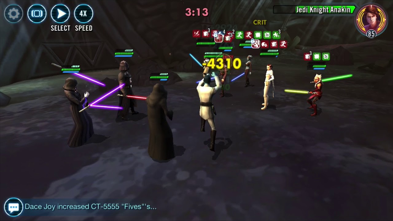 Emperor Palpatine Empire/Sith vs Padme Galactic Republic SWGOH YouTube