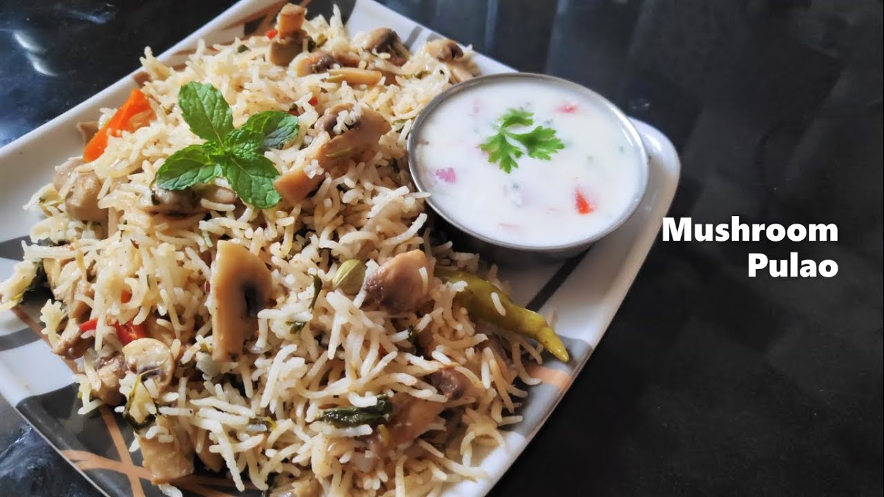 Mushroom Pulao Recipe Restaurant Style Pulao In Rice Cooker Using