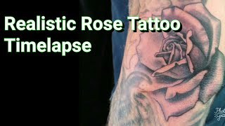 Realistic Rose Tattoo by Ettore Bechis