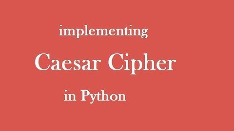 Caesar cipher Program in Python