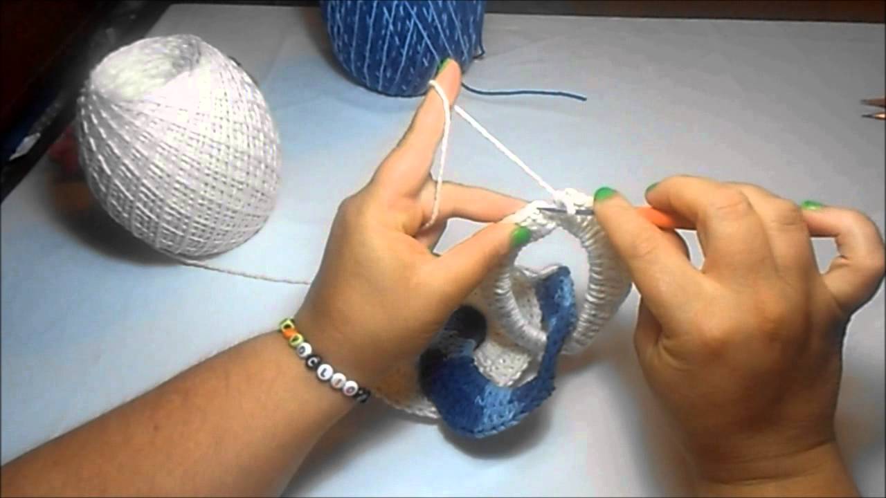 tapete de crochê Elos em barbante parte 1   crochet rug   alfombra de ganchillo