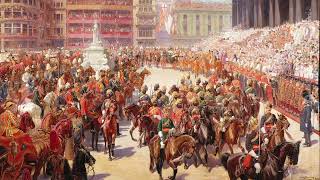 Empire March - British Orchestral March
Composed by Edward Elgar.
Performed by the BBC Philharmonic Orchestra.
The painting is of Queen Victoria arriving at St Pauls Cathedral on the occasion of the Diamond Jubilee Thanksgiving Service in 1897 by John Charlton. Empire March - British Orchestral March