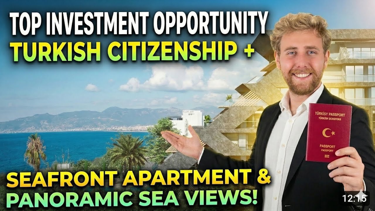 Four-bedroom beachfront property for sale in Kargıcak that comes with Turkish citizenship