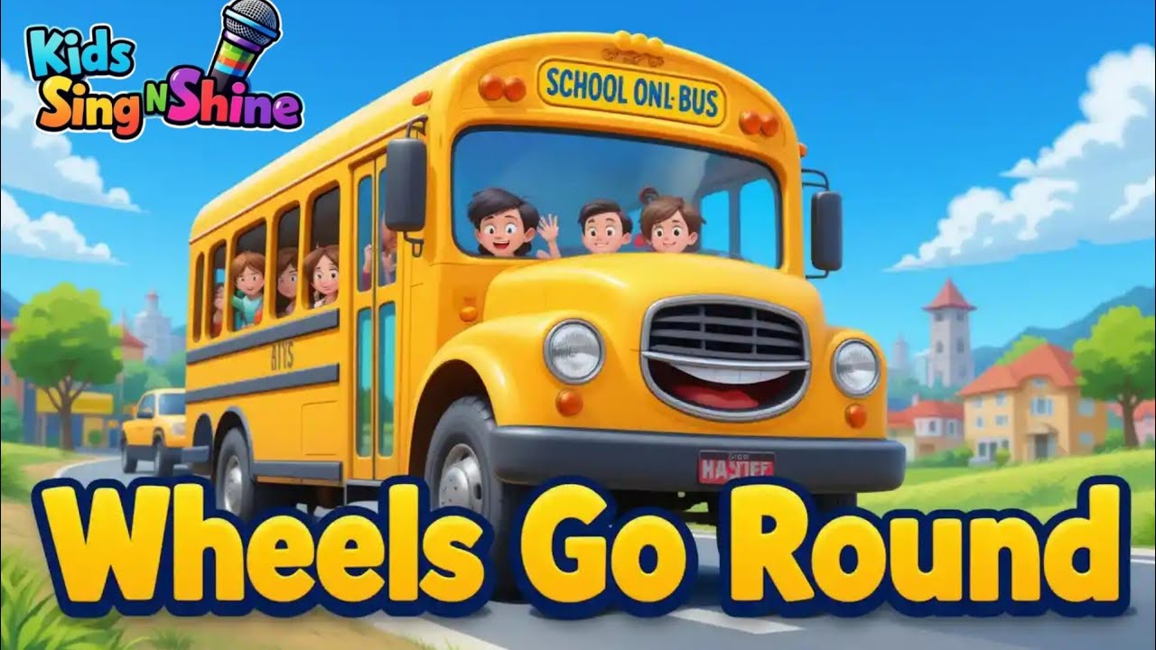 The Wheels on the Bus Go Round and Round | Fun Nursery Rhyme for Kids ...
