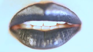 ASMR 4K Extreme Close Up Lips Part 4 Black Lipstick