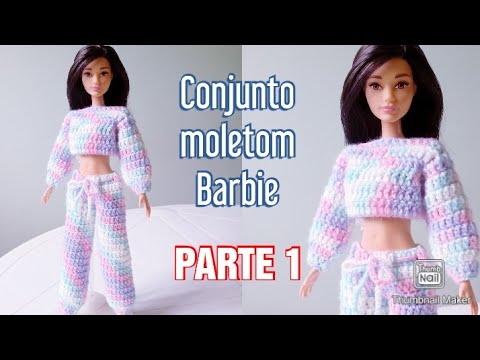 Roupa de crochê Barbie/ Ropa tejida a crochet muñeca Barbie