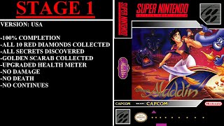 Disney's Aladdin [USA] (Super Nintendo) - (Stage 1 | 100% Completion)