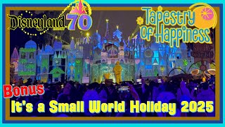 Tapestry Of Happiness U0026 Its A Small World Holiday  Disneyland 70th Nighttime Projections
