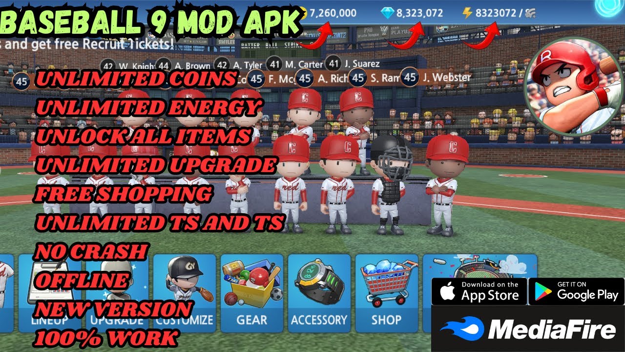 BASEBALL 9 Mod Apk 2024 Unlimited Money & Unlock All