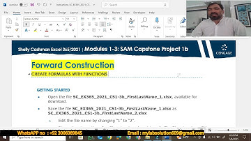 Shelly Cashman Excel 365/2021 | Modules 1-3: SAM Capstone Project 1b | Forward Construction