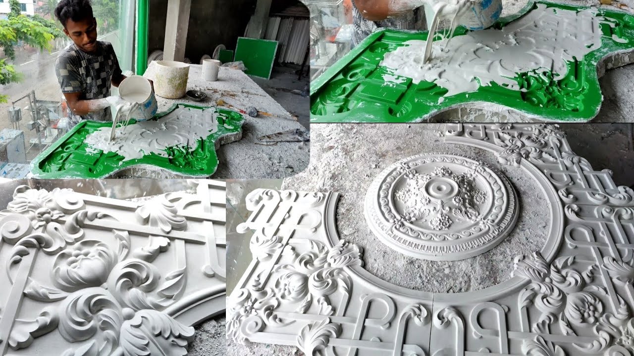 Awesome Molding Design Mold's Stands Made of Plaster Powder and Fiberglass Gypsum 72 Inch Medallion
