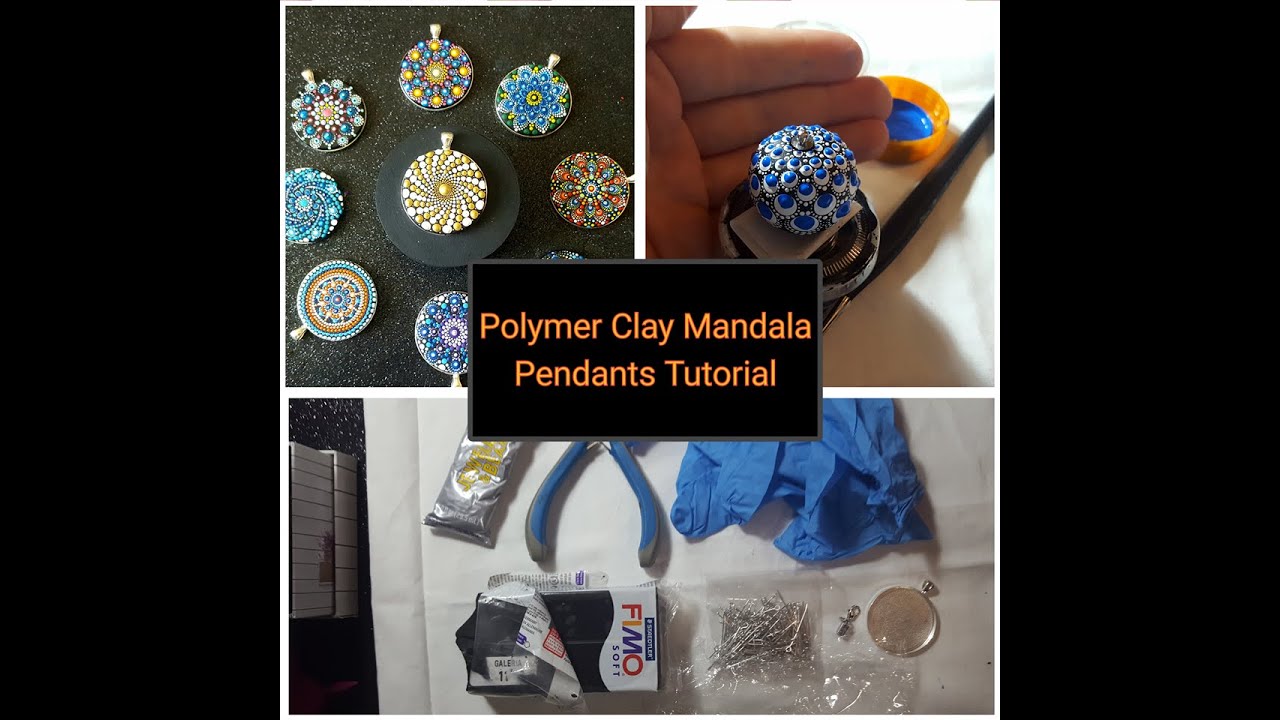 #18 How to make Mandala pendants from Polymer Clay! - YouTube