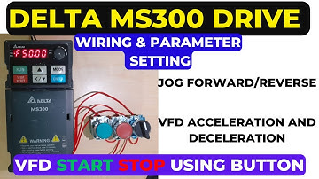 🔴delta ms300 parameter setting | vfd control wiring | 2/3-wire | Jog reverse/forward | Hindi
