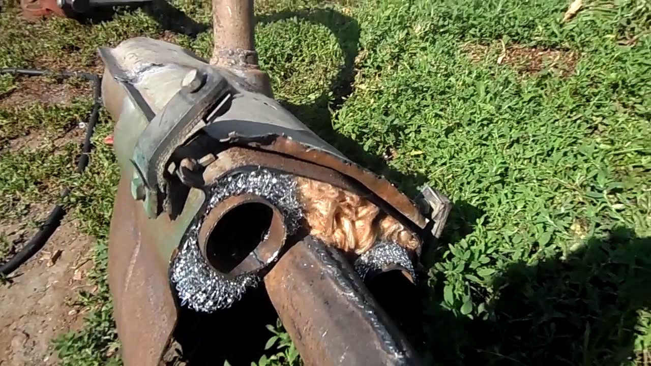 самодельный глушитель из стандартного. - YouTube