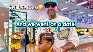 Taking our triplet on a secret Oyster Date! 🤫🦪