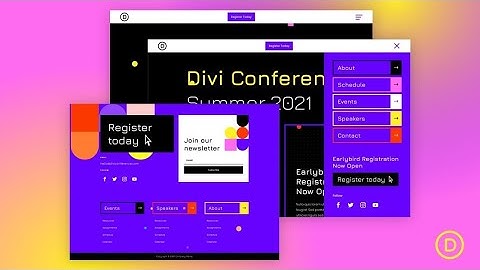 Download a FREE Header and Footer Template for Divi’s Virtual Conference Layout