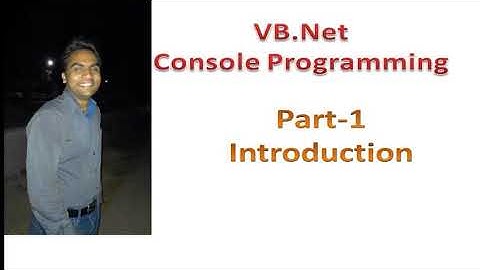 Introduction to vb.net console programming Part-1