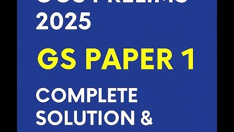 "OCS Prelims 2025 GS Paper 1 – Complete Solution & Answer Key | Kalinga IAS