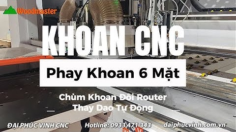 Máy Khoan CNC 6 Mặt Cao Tốc Chùm Khoan Đôi - Router Thay Dao Tự Dộng - Holztek - HT-6SD-M2HA
