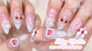 do ombré nails with me ✧‧₊˚ asmr self gel x nails at home