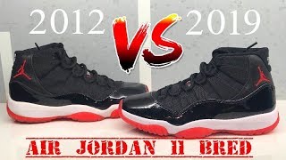 AIr Jordan 11 Bred Playoff 2019 VS 2012 